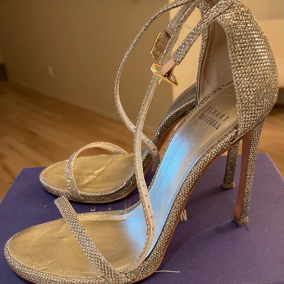 Stuart Weitzman glitter sandals - size 8 US - Picture 2 of 4